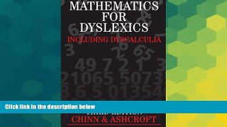 Big Deals  Mathematics for Dyslexics: Including Dyscalculia  Best Seller Books Best Seller