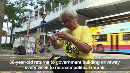 Hong Kong artist keeps 'Umbrella Movement' alive