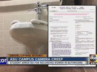 Man arrested allegedly videotaping girls in bathroom at Arizona State University