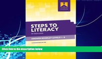 Must Have PDF  Steps to Literacy - Answer Booklet  Free Full Read Best Seller