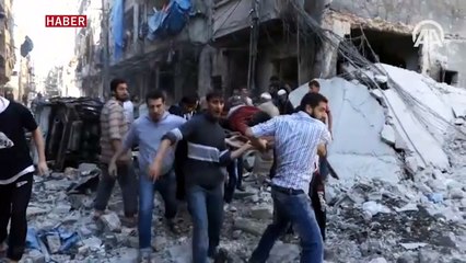 Halep'te yerleşim alanına 'vakum bombalı' saldırı
