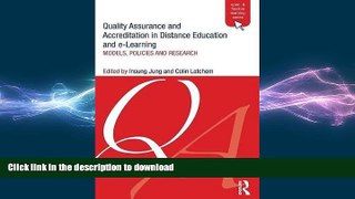 READ  Quality Assurance and Accreditation in Distance Education and e-Learning: Models, policies