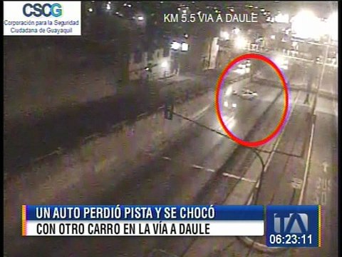 Accidente vía a Daule