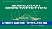 [PDF] Bayesian Biostatistics (Statistics:  A Series of Textbooks and Monographs) Full Collection
