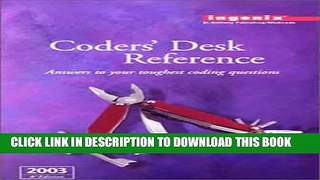 Collection Book Coders  Desk Reference, 2003