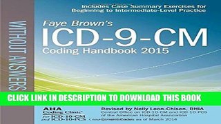 New Book ICD-9-CM Coding Handbook, without Answers, 2015 Rev. Ed. (Brown, ICD-9-CM Coding Handbook