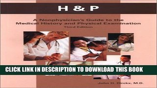 New Book H   P: A Nonphysician s Guide to the Medical History and Physical Examination