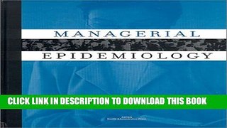 New Book Managerial Epidemiology