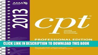 New Book CPT 2013 Professional Edition (Current Procedural Terminology, Professional Ed. (Spiral))