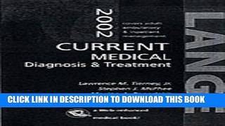 New Book CURRENT Medical Diagnosis and Treatment 2002