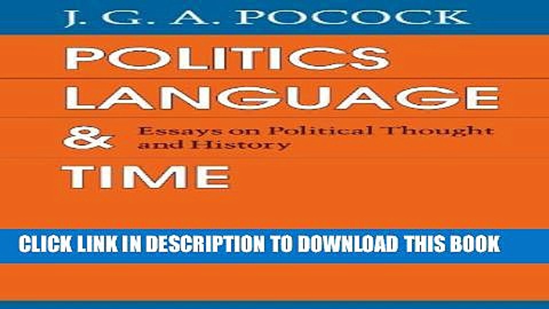 ⁣[PDF] Politics, Language, and Time: Essays on Political Thought and History Popular Online