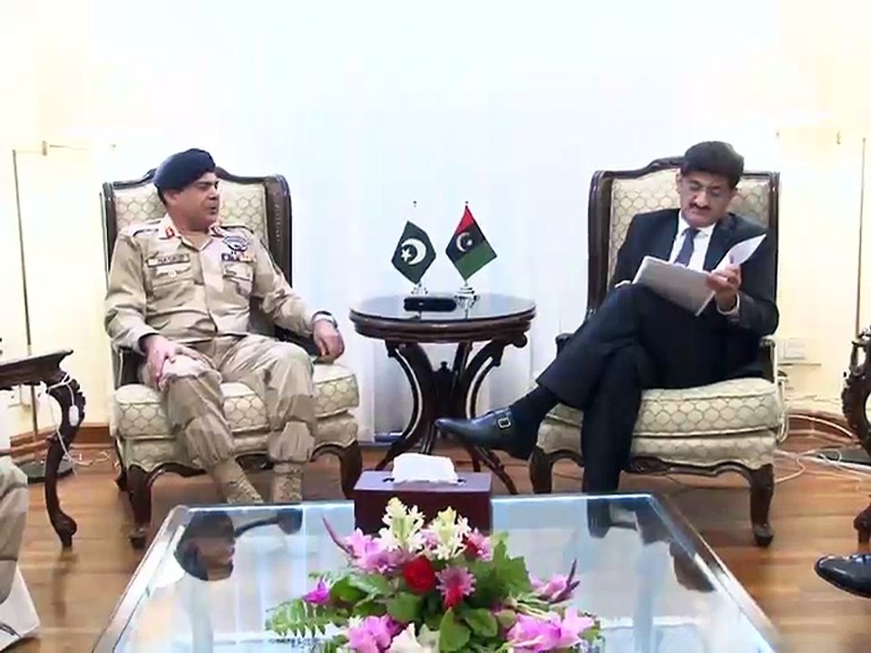 CM Sindh Syed Murad Ali Shah Meets On Major General Nasir Dilawar, DG ANF (28-Sept-2016)
