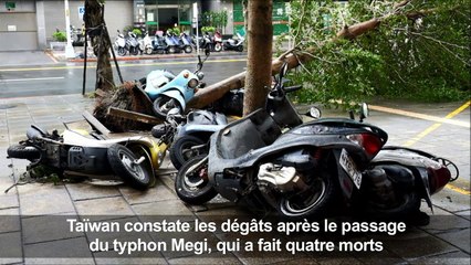 Taïwan constate les dégâts après le passager du typhon Megi