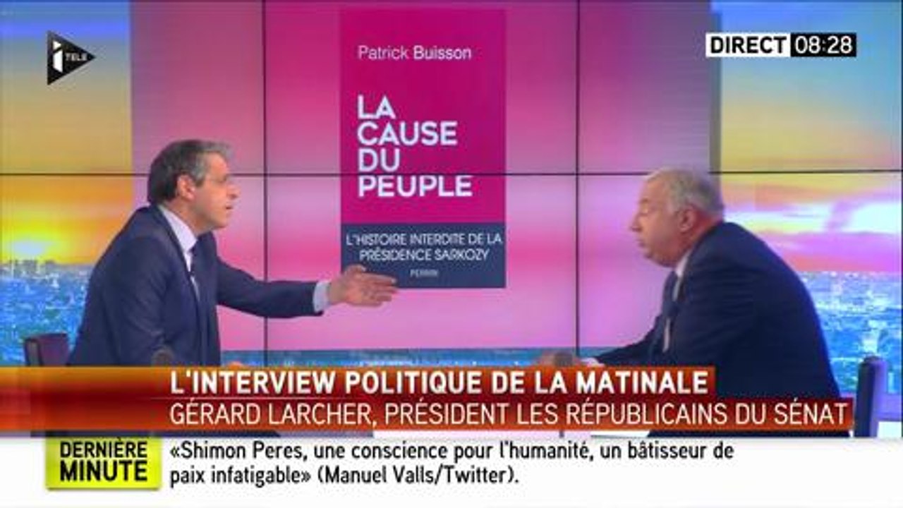 La matinale  info, iTélé : Gérard Larcher répond à Patrick Buisson
