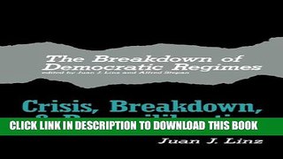 [PDF] The Breakdown of Democratic Regimes: Crisis, Breakdown and Reequilibration. an Introduction