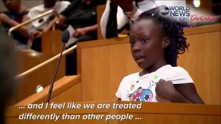Bài phát biểu đẫm nước mắt của bé gái da đen gây chấn động dư luận