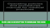 Collection Book Operating policies and procedures manual for medical practices