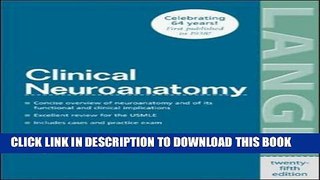 New Book Clinical Neuroanatomy