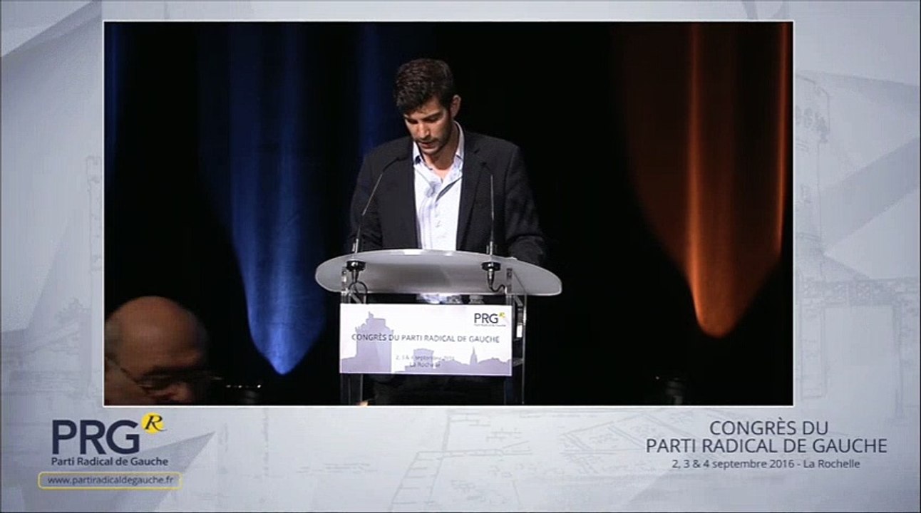 Discours de Yanis Président des JRG au congrès du PRG 2016