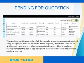 eresource Nfra Purchase Module