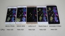 Puntuación en AnTuTu: Doogee F7 Pro / Meizu Pro 6 / Meizu MX6 / LeEco L12 / Xiaomi Redmi Note 4