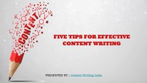 Five Tips For Effective Content Writing