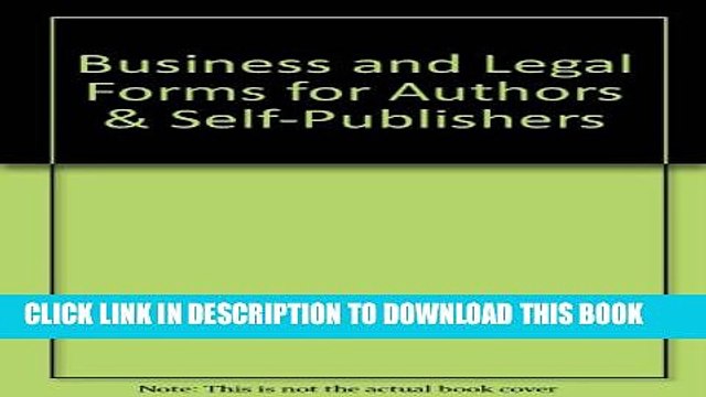 [PDF] Business and Legal Forms for Authors Self-Publishers Popular Colection