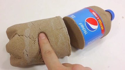 How To Make 'Pepsi Cola Bottle Kinetic Sand', Learn Numbers Counting Icecream Slime