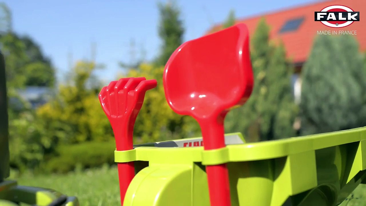 Toy ride-on tractor CLAAS AXOS, by Falk Toys, item 1012C