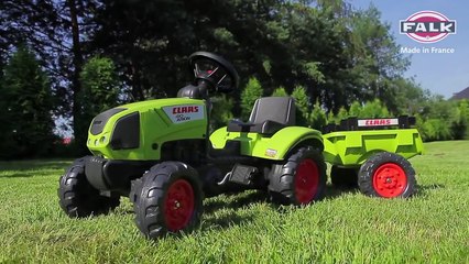 Toys pedal tractor CLAAS ARION 410 + trailer, by FALK, item 2040CM