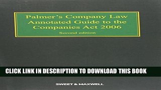 [PDF] Palmer s Company Law: Annotated Guide to the Companies Act 2006 Popular Online