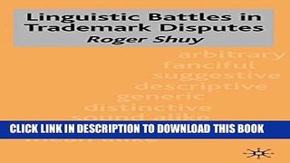 [PDF] Linguistic Battles in Trademark Disputes Full Colection