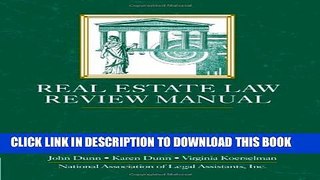[PDF] Real Estate Law Review Manual Full Online