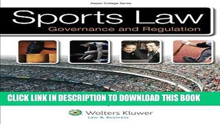 [PDF] Sports Law: Governance and Regulation (Aspen College) Full Online
