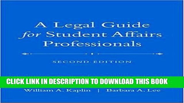 [PDF] A Legal Guide for Student Affairs Professionals: (Updated and Adapted from The Law of Higher