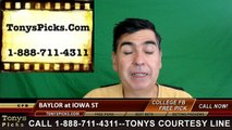 Iowa St Cyclones vs. Baylor Bears Free Pick Prediction NCAA College Football Odds Preview 10/1/2016