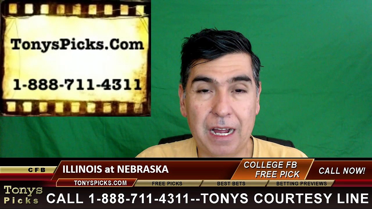 Nebraska Cornhuskers vs. Illinois Fighting Illini Free Pick Prediction NCAA College Football Odds Preview 10/1/2016