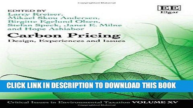 [PDF] Carbon Pricing: Design, Experiences and Issues (Critical Issues in Environmental Taxation