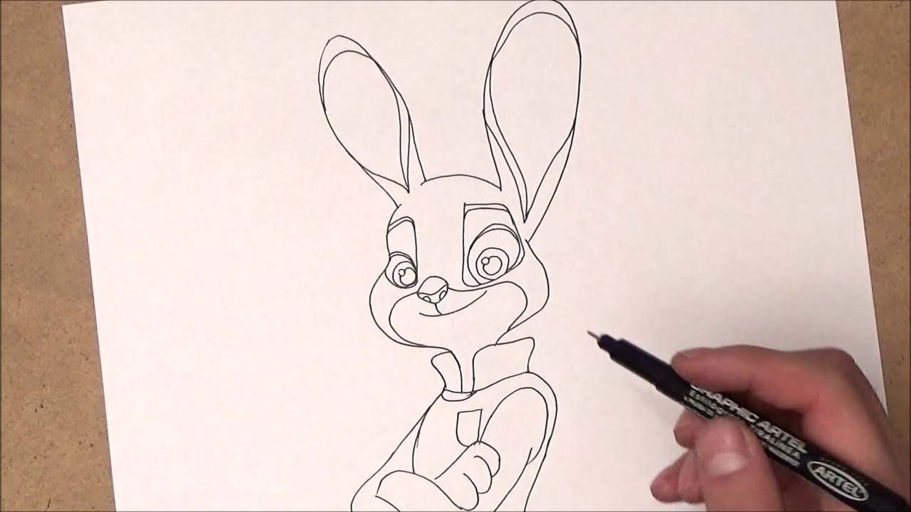 como dibujar a judy de zootopia