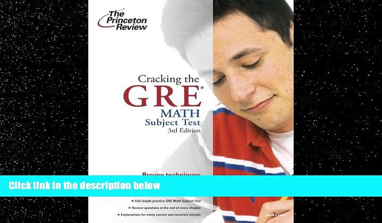 EBOOK ONLINE  Cracking the GRE Math Test, 3rd E...