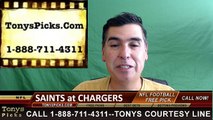 San Diego Chargers vs. New Orleans Saints Free Pick Prediction NFL Pro Football Odds Preview 10-2-2016