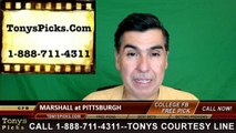 Pittsburgh Panthers vs. Marshall Thundering Herd Free Pick Prediction NCAA College Football Odds Preview 10/1/2016