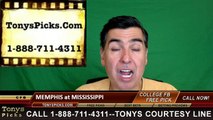 Mississippi Rebels vs. Memphis Tigers Free Pick Prediction NCAA College Football Odds Preview 10/1/2016