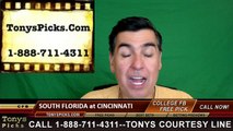 Cincinnati Bearcats vs. South Florida Bulls Free Pick Prediction NCAA College Football Odds Preview 10/1/2016