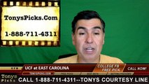 East Carolina Pirates vs. Central Florida Knights Free Pick Prediction NCAA College Football Odds Preview 10/1/2016