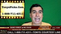 North Carolina St Wolfpack vs. Wake Forest Demon Deacons Free Pick Prediction NCAA College Football Odds Preview 10/1/20