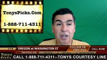 Oregon Ducks vs. Washington St Cougars Free Pick Prediction NCAA College Football Odds Preview 10/1/2016
