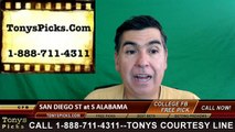 San Diego St Aztecs vs. South Alabama Jaguars Free Pick Prediction NCAA College Football Odds Preview 10/1/2016