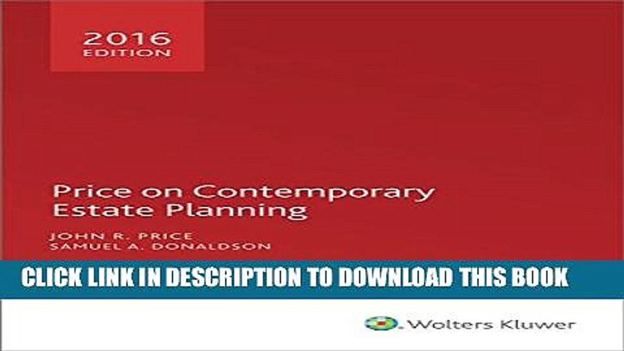 [PDF] Price on Contemporary Estate Planning (2016) Full Colection