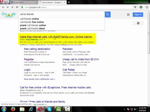How to make free calls from PC to mobile phone anywhere without any software!!